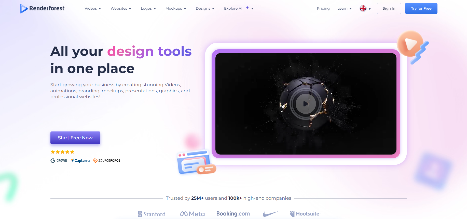 Screenshot of Renderforest