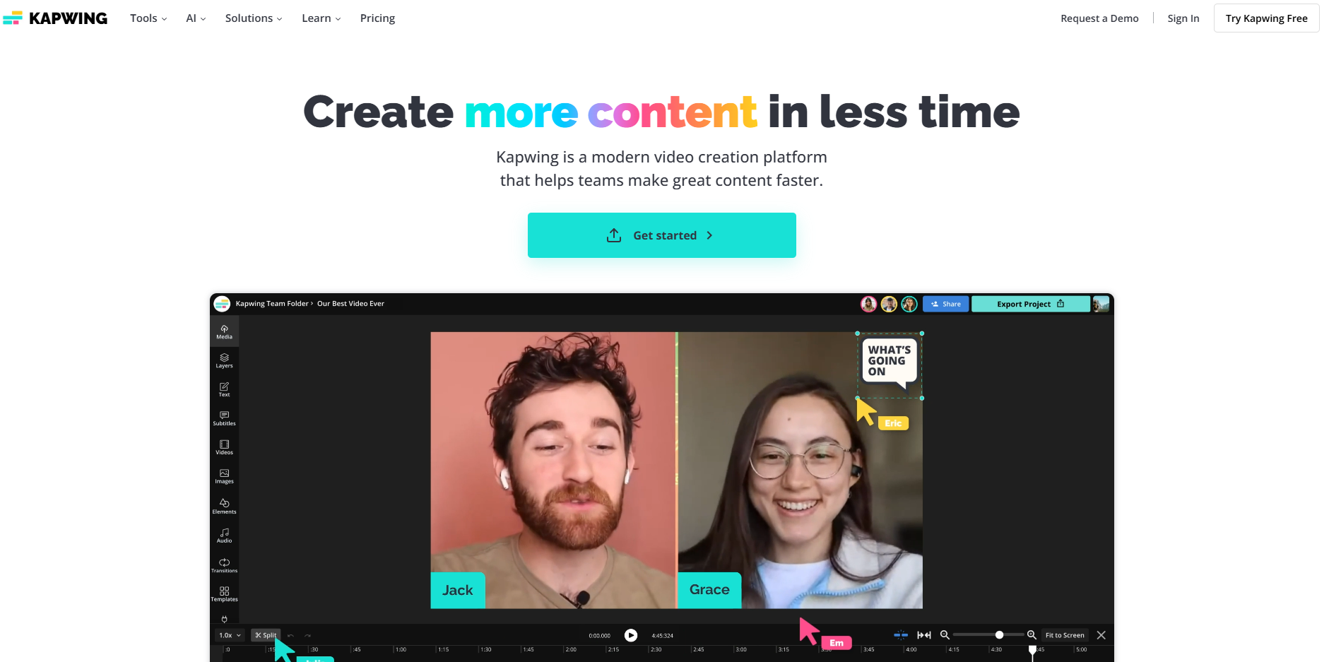 Screenshot of Kapwing