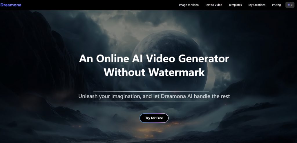 Dreamona AI - an ai video generator without watermark
