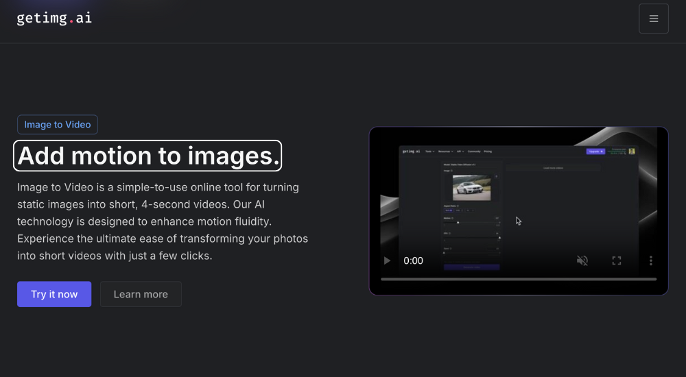getimg.ai - image to video
