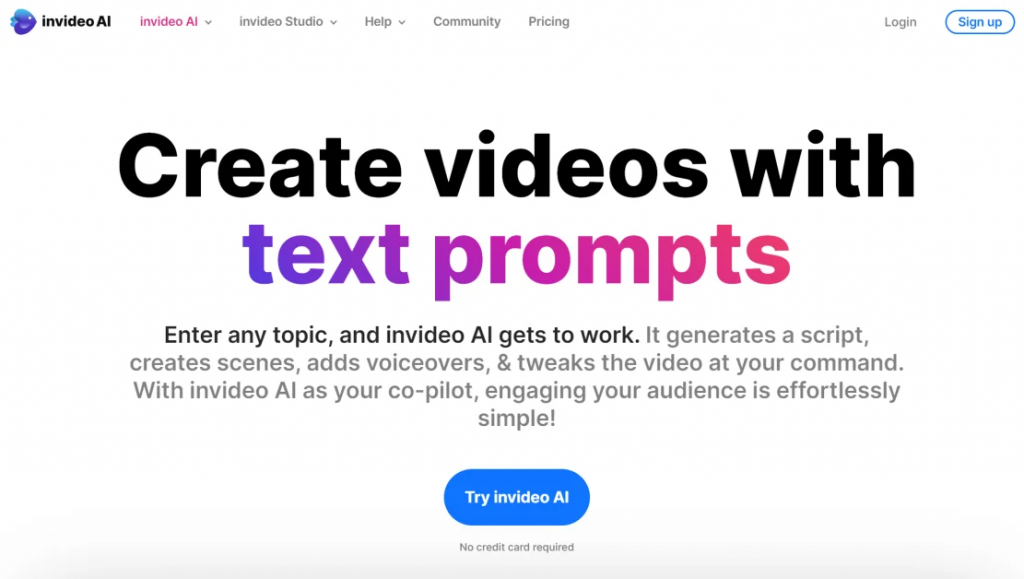 Invideo AI video generator