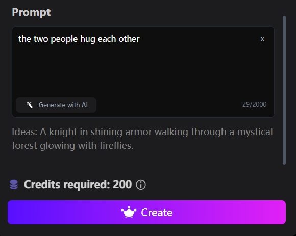 enter text prompt