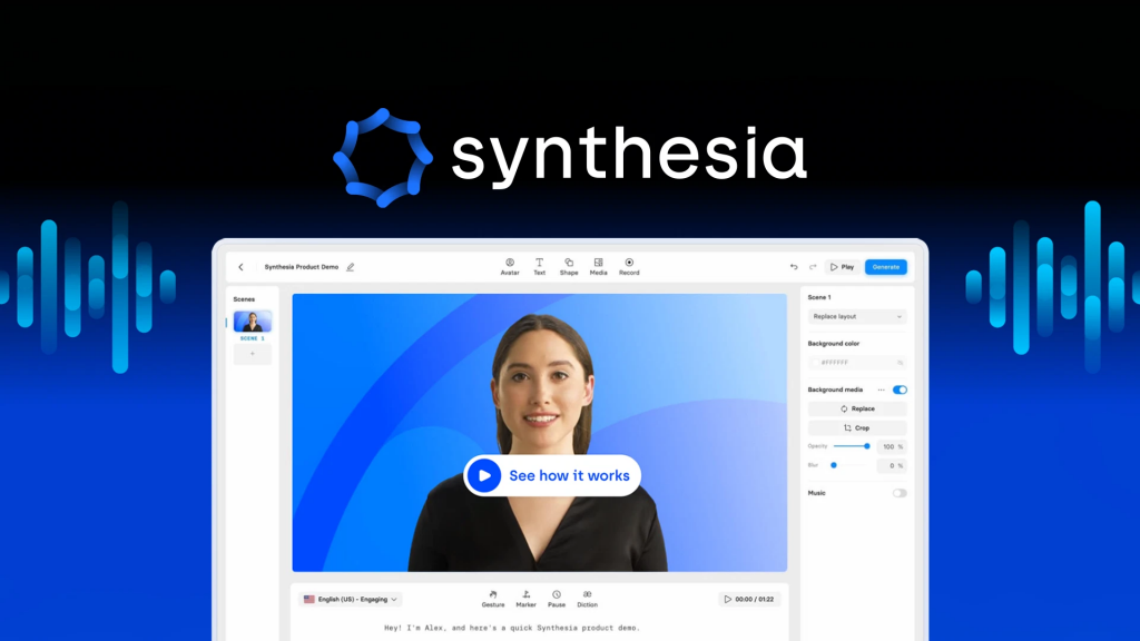 Synthesia for ai video generation