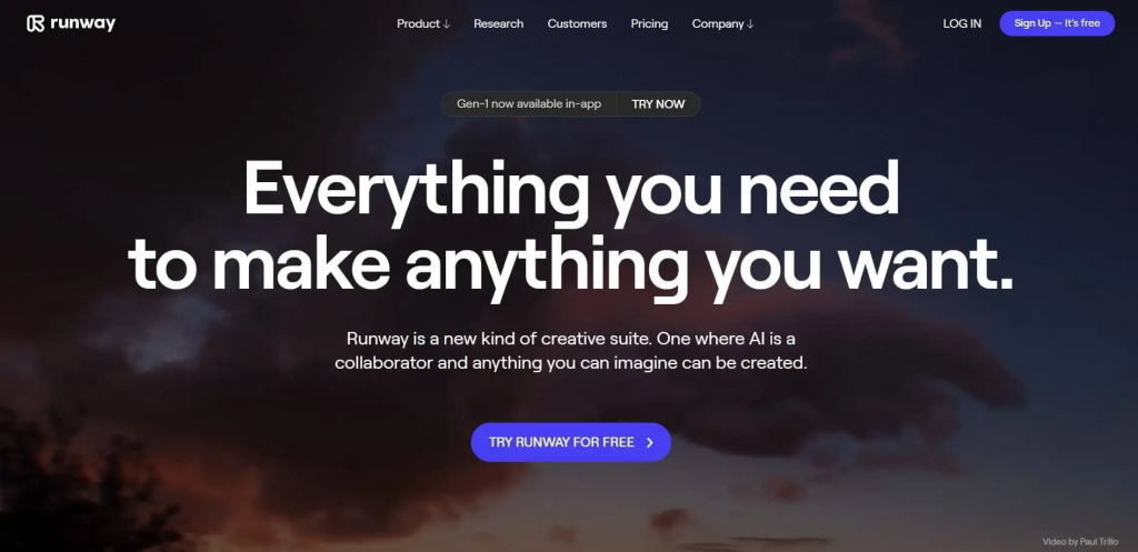 Runway ML AI video generator