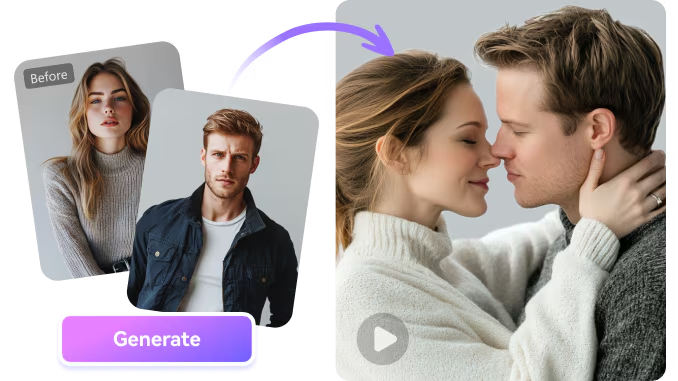 Create AI kiss videos