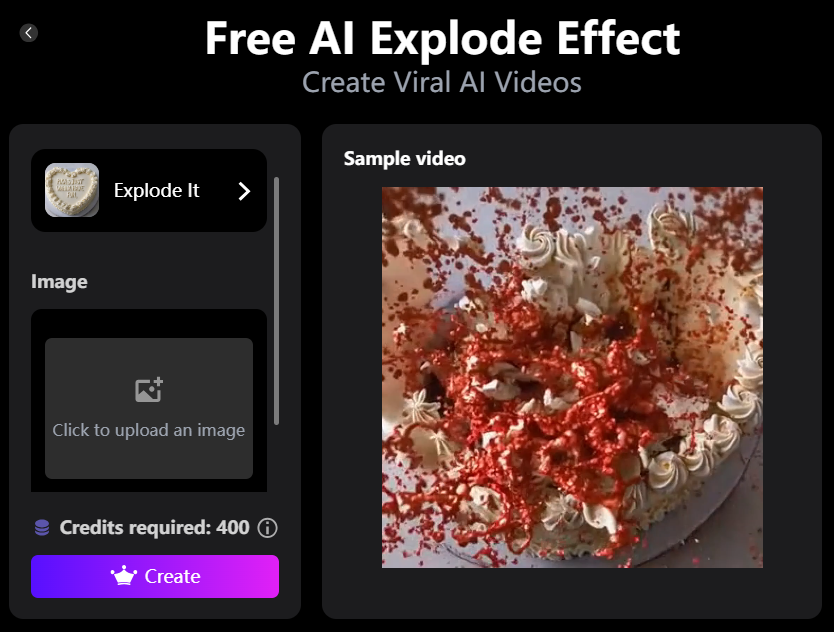 Dreamlux AI explode effect