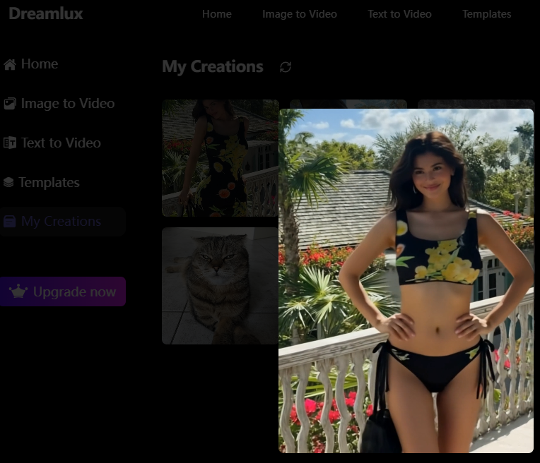 review the generated video in your creation