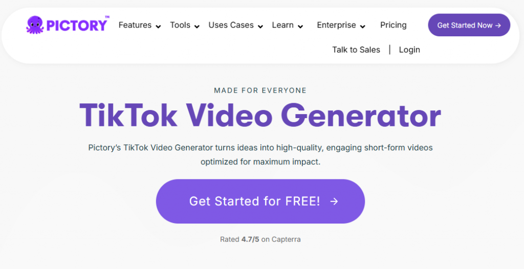 pictory tiktok video generator
