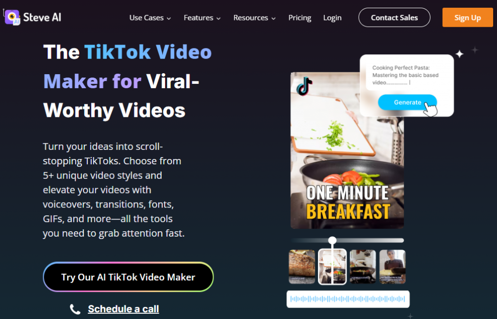 steve ai tiktok video maker