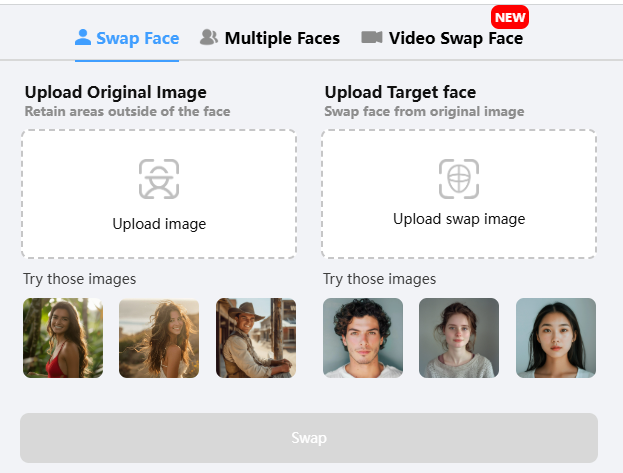 Remaker swap face upload images