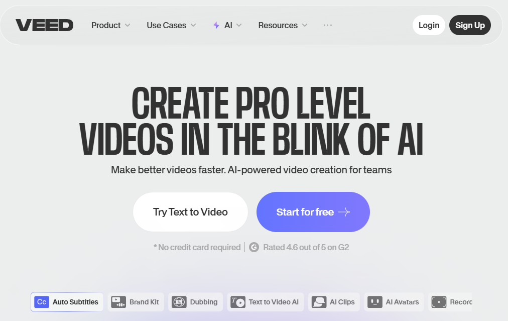 VEED - AI video generator turn text to video